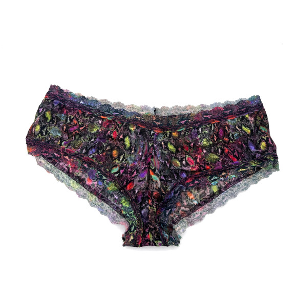 HANKY PANKY 'RAINBOA' STRETCH LACE MULTI ANIMAL PRINT BOYSHORT SIZE SMALL NEW! - Picture 4 of 7